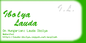 ibolya lauda business card